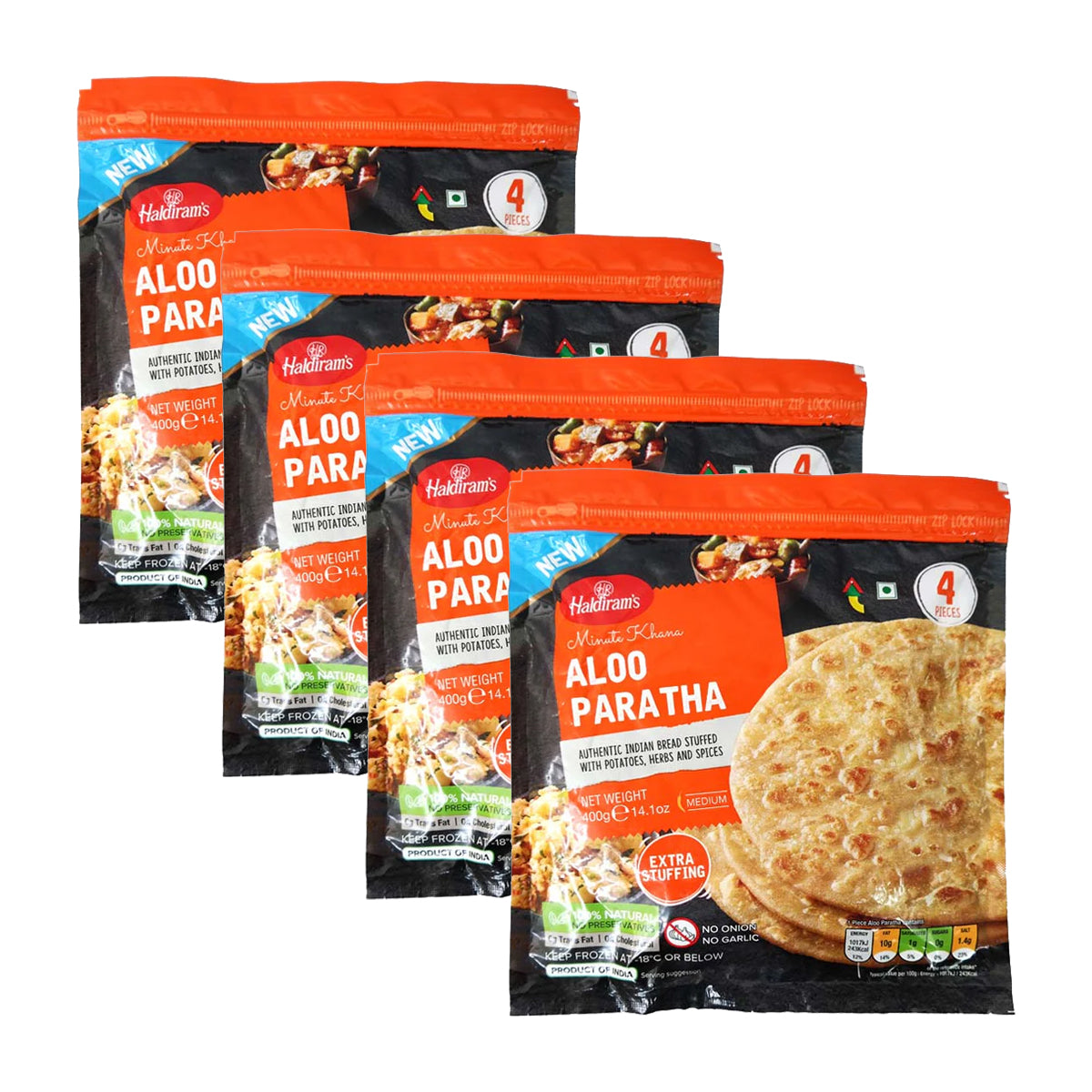 Haldiram's Aloo Paratha 400g (Pack of 4)