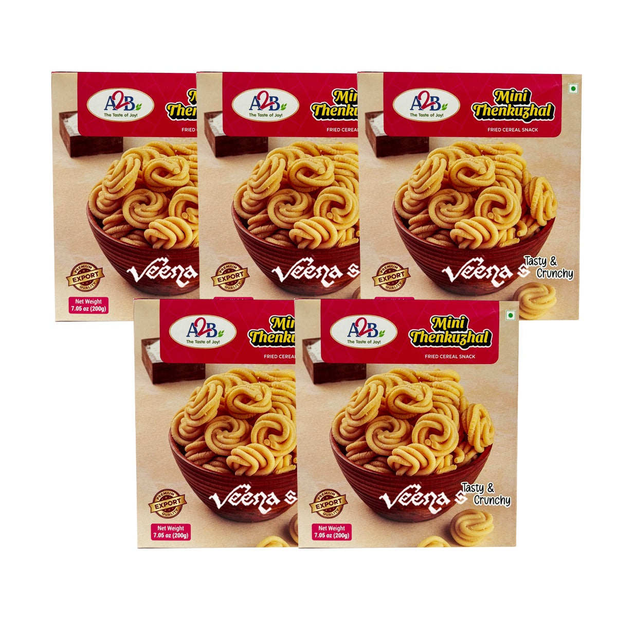 Buy A2B Mini Thenkuzhal 200g(Pack of 5) at Veenas.com - Online Indian Grocery Store UK