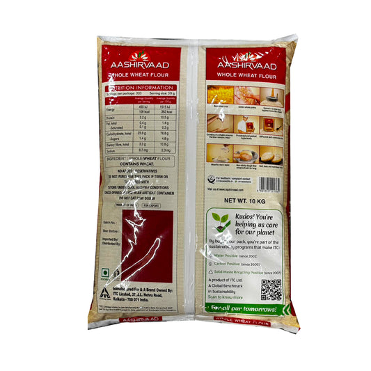 Aashirvaad Whole Wheat Flour (Export Pack) – Pure chakki atta for soft rotis