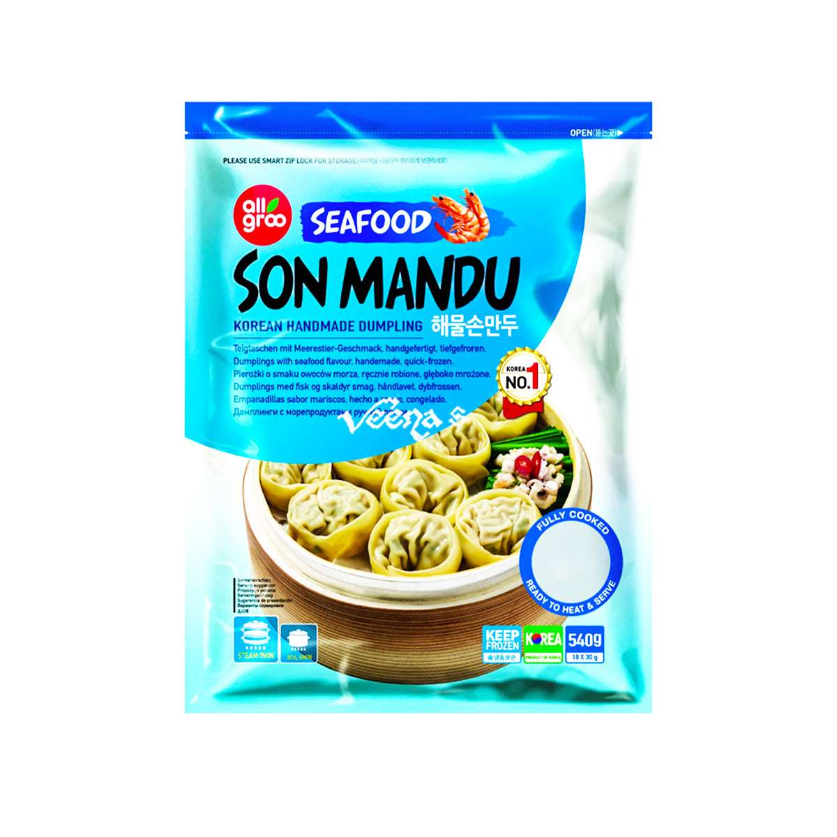 Allgroo Seafood Son Mandu 540g