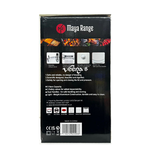 Maya Range Aluminum Pressure Cooker 5Litre(MR-1136)