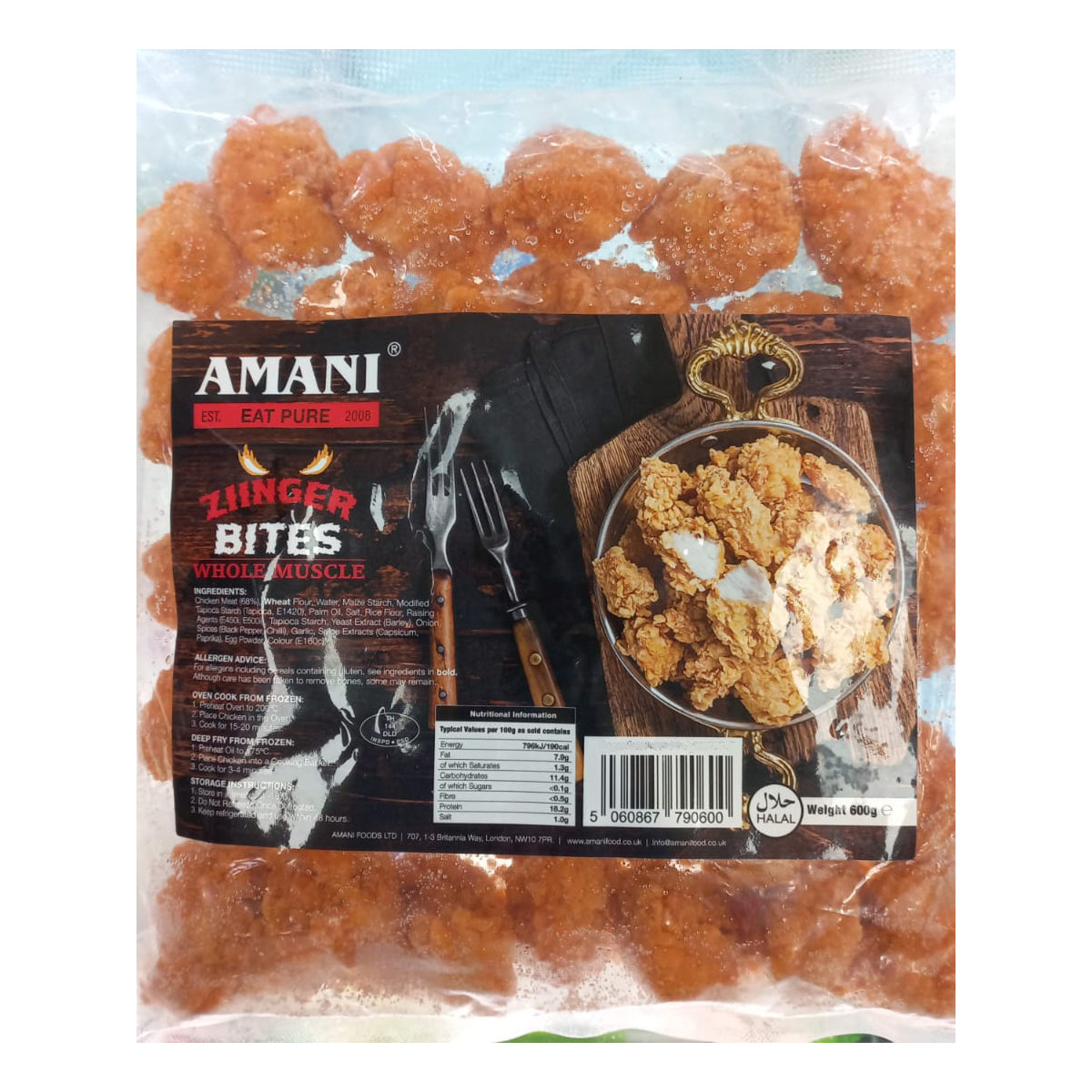 Buy Amani Ziinger Bites Whole Muscle 600g at Veenas.com - Online Indian Grocery Store UK