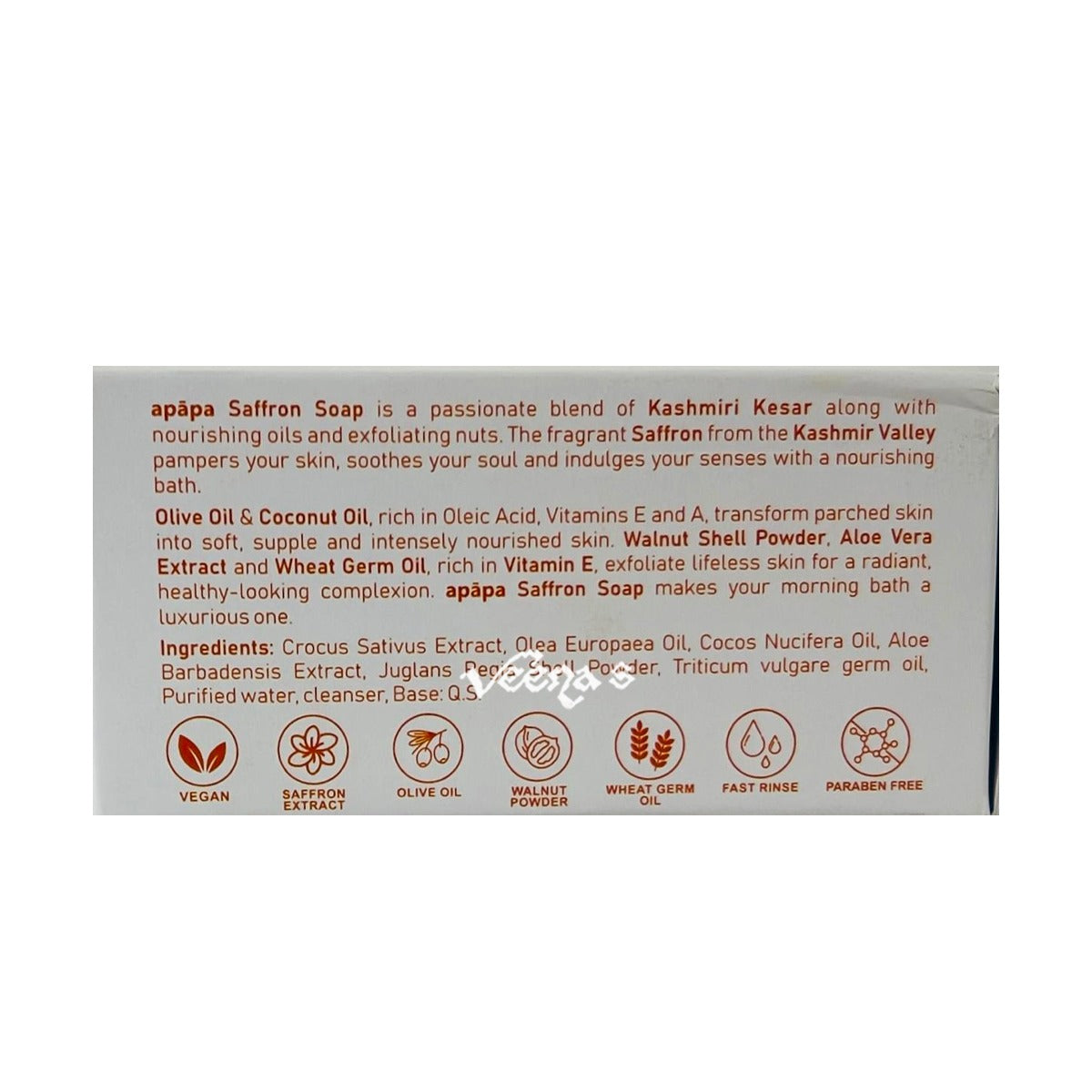 Apapa Saffron Soap 150g