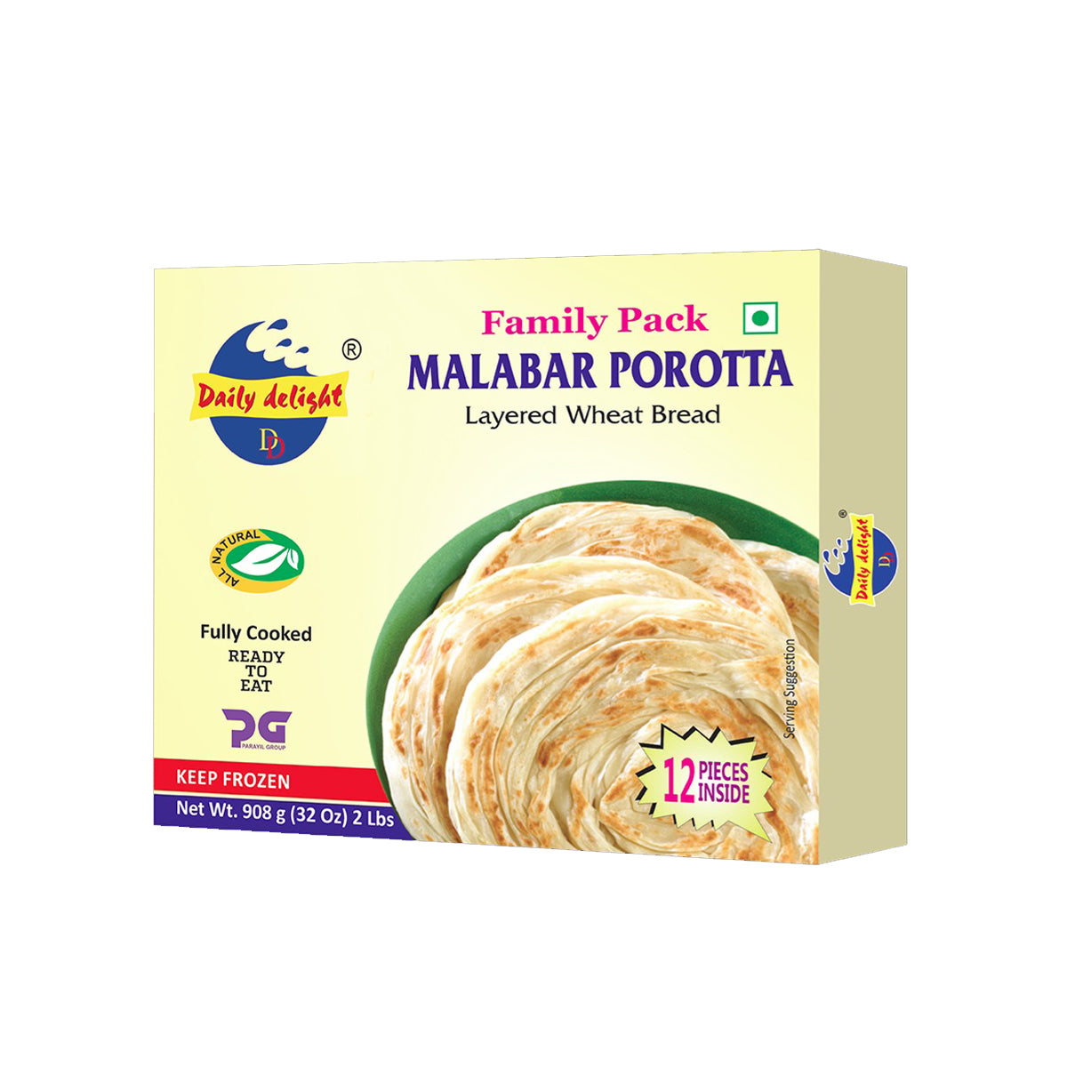 Buy Daily Delight Malabar Porotta 908g at Veenas.com - Online Indian Grocery Store UK