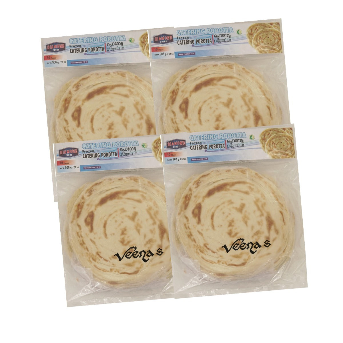 Diamond Catering Porotta (Pack of 4) 908g