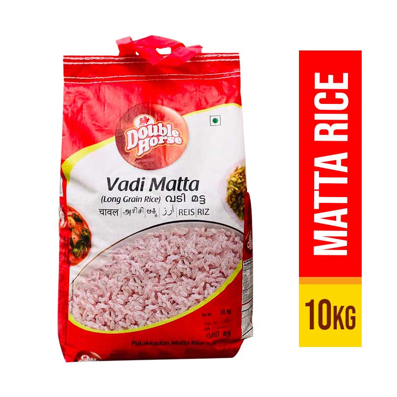 Buy Double Horse Long Grain Matta Rice 10kg at Veenas.com - Online Indian Grocery Store UK