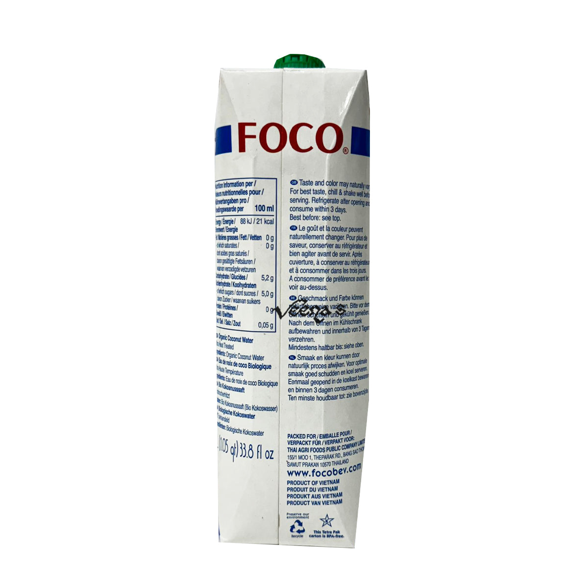 Foco Organic Coconut Water 1L