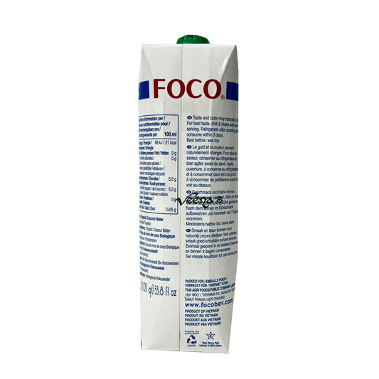 Foco Organic Coconut Water 1L