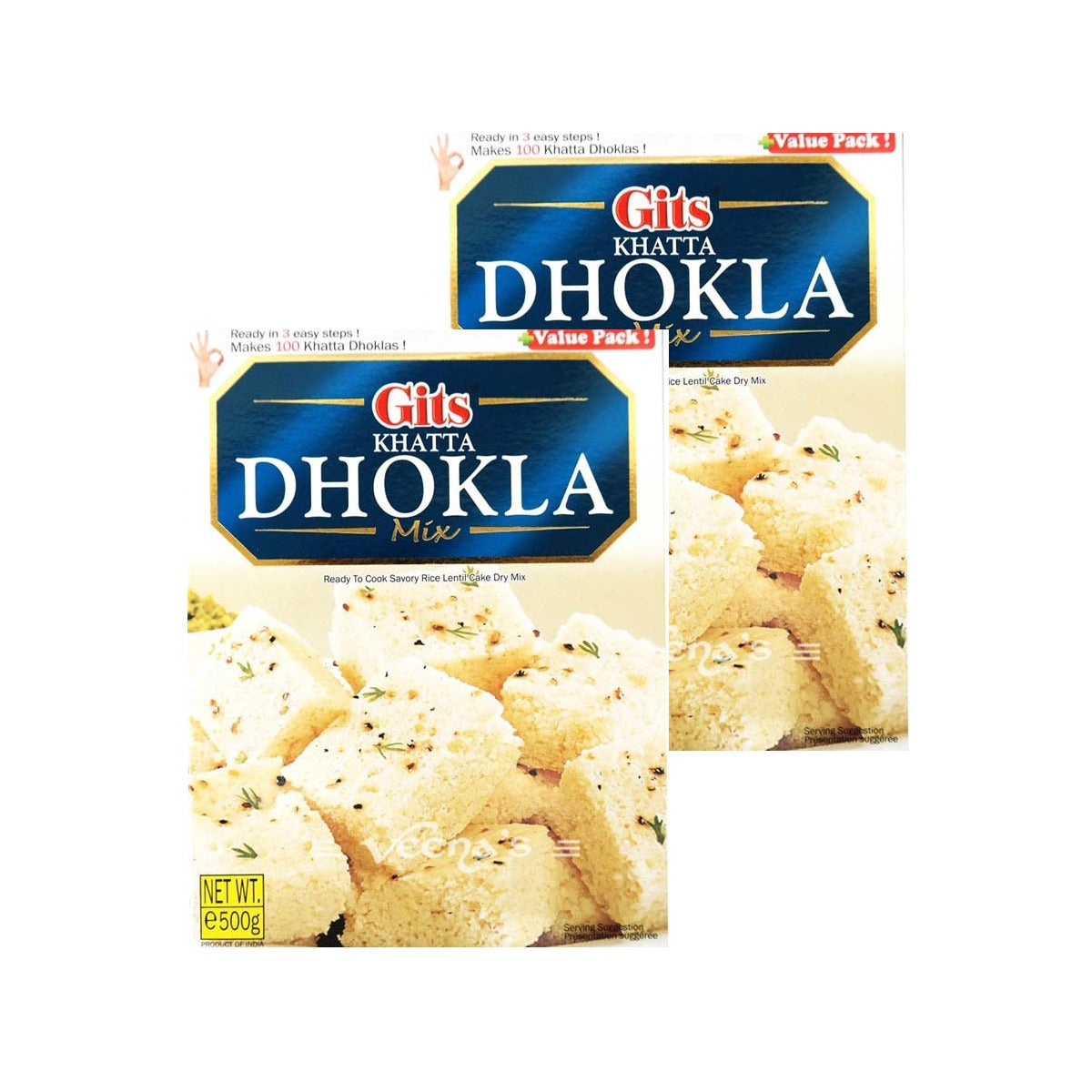 Buy Gits Khatta Dhokla Mix 500g (Pack of 2) at Veenas.com - Online Indian Grocery Store UK