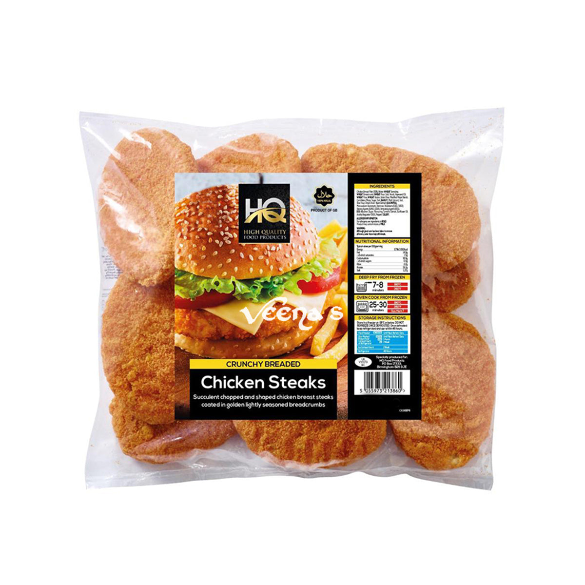 Buy HQ Crunchy Breaded Chicken Steaks 680g at Veenas.com - Online Indian Grocery Store UK