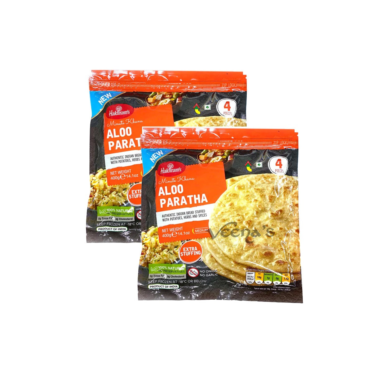 Haldirams Aloo Paratha (Pack of 2)400g