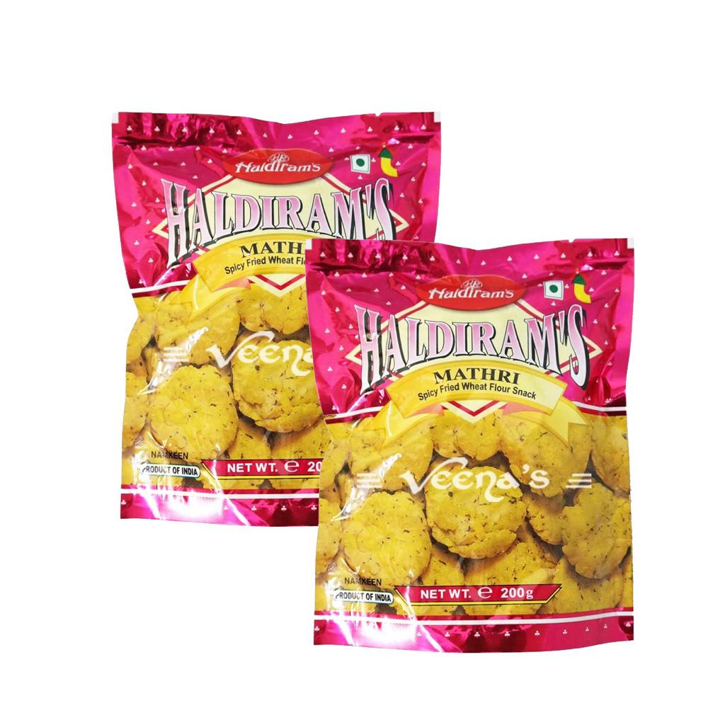 Buy Haldiram's Mathri 200g (Pack of 2) at Veenas.com - Online Indian Grocery Store UK