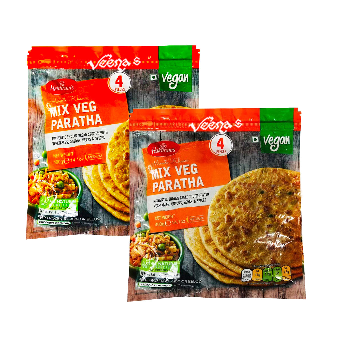 Haldiram's Mix Veg Paratha 400g