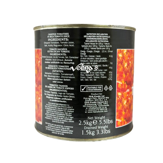 Heera Chopped Tomatoes 2.5kg