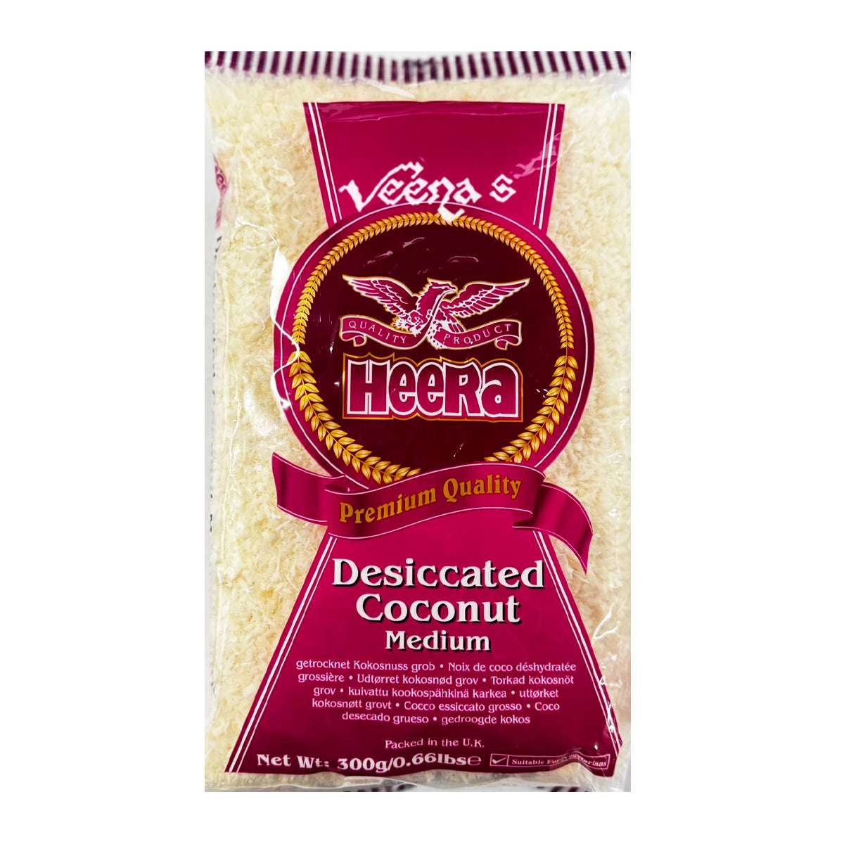 Buy Heera Desiccated Coconut Medium 300g at Veenas.com - Online Indian Grocery Store UK