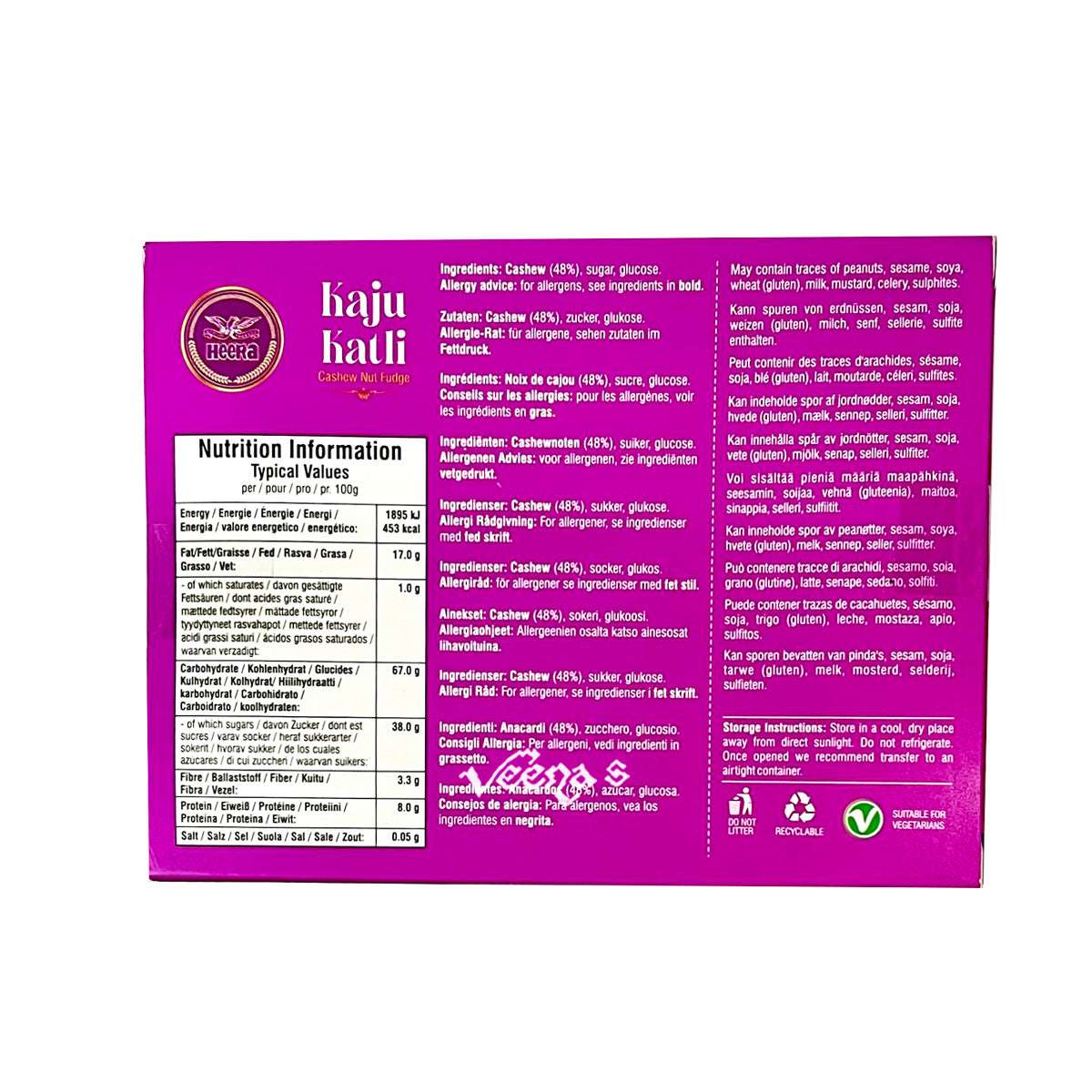 Buy Heera Kaju Katli 250g at Veenas.com - Online Indian Grocery Store UK