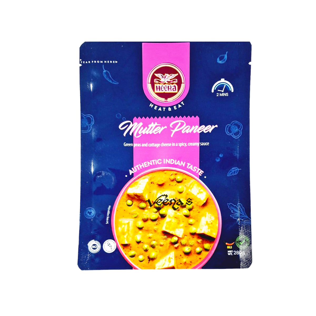 Buy Heera Mutter Paneer 280g at Veenas.com - Online Indian Grocery Store UK