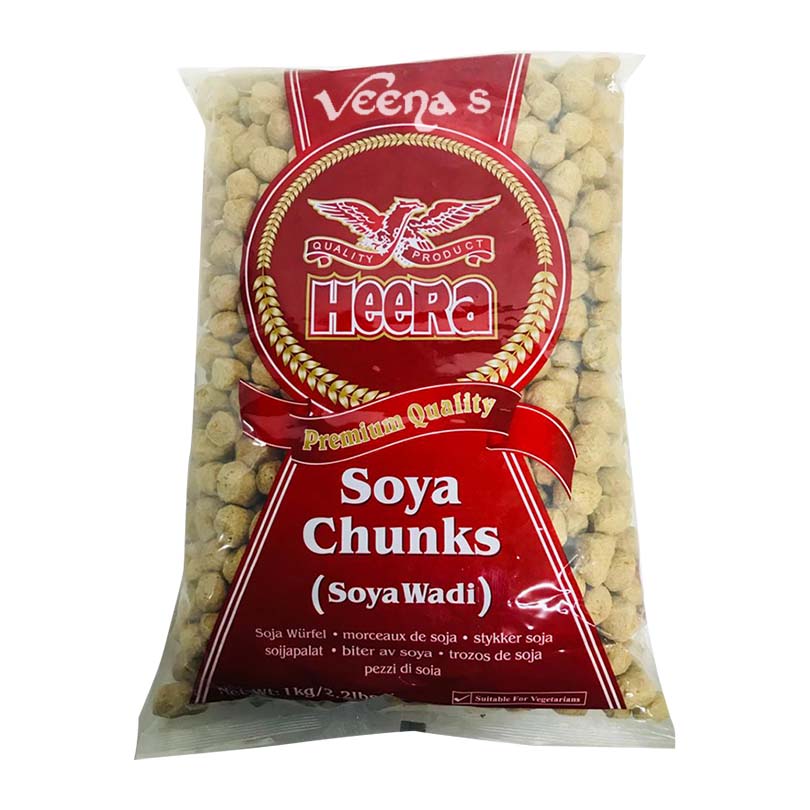 Buy Heera Soya Chunks 1kg at Veenas.com - Online Indian Grocery Store UK