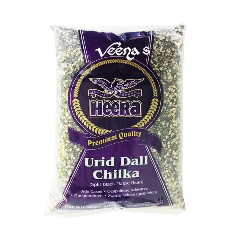 Buy Heera Urid Dall Chilka 2kg at Veenas.com - Online Indian Grocery Store UK