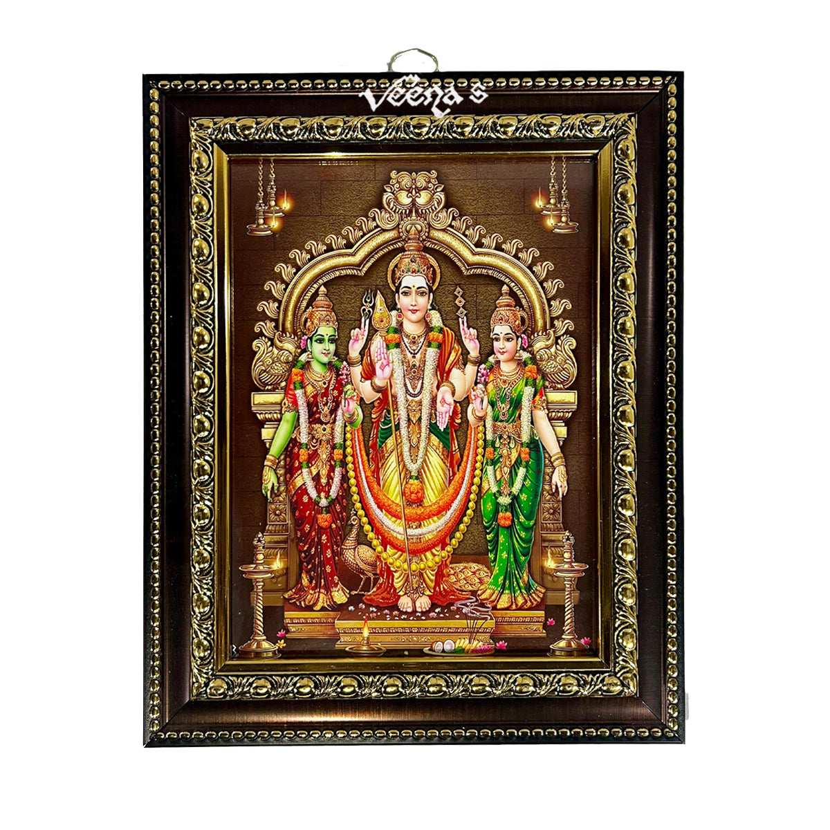 Buy Hindu God Lord Murugar Photo Frame (25×20.5cm) at Veenas.com - Online Indian Grocery Store UK