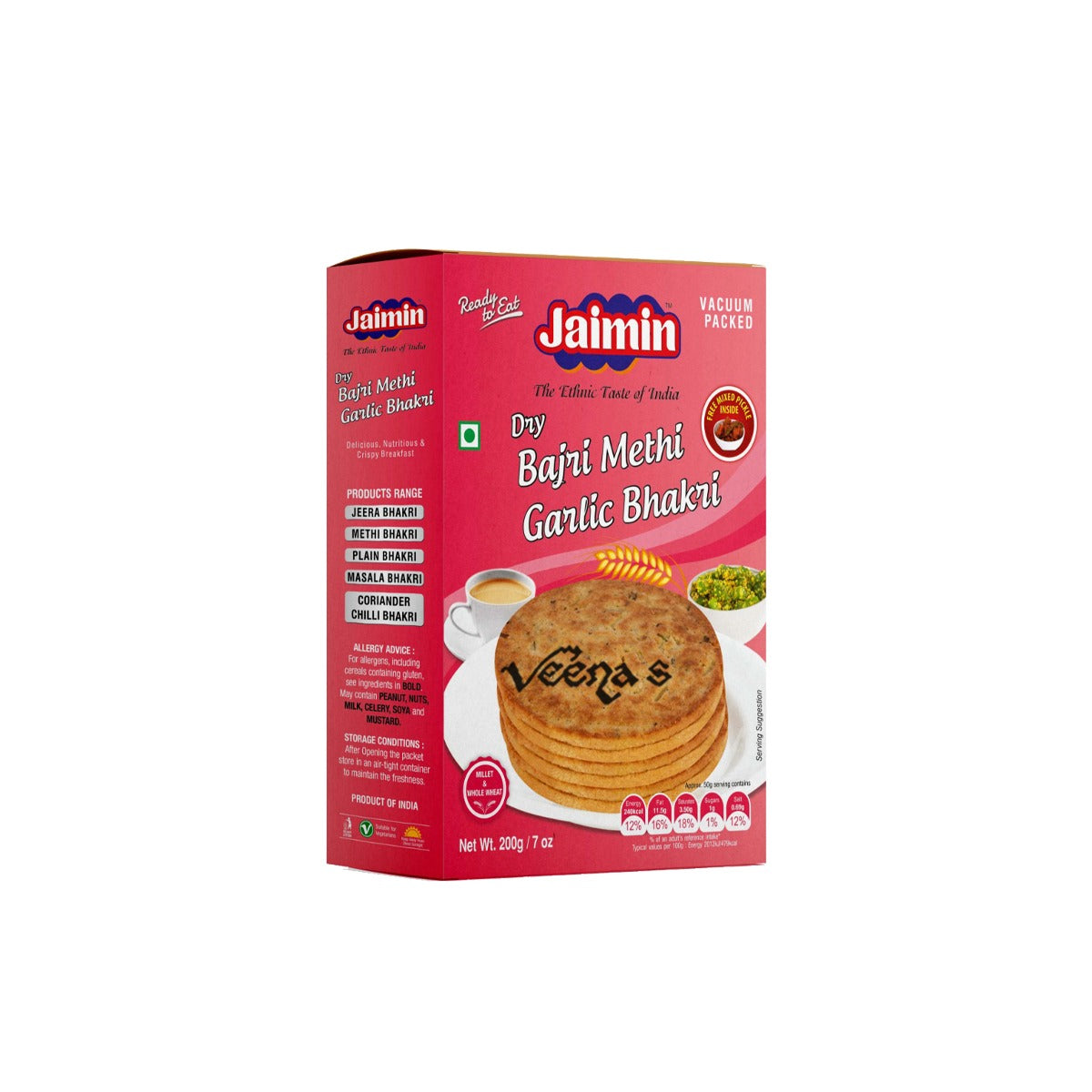 Jaimin Bajri Methi Garlic Bhakri 200g