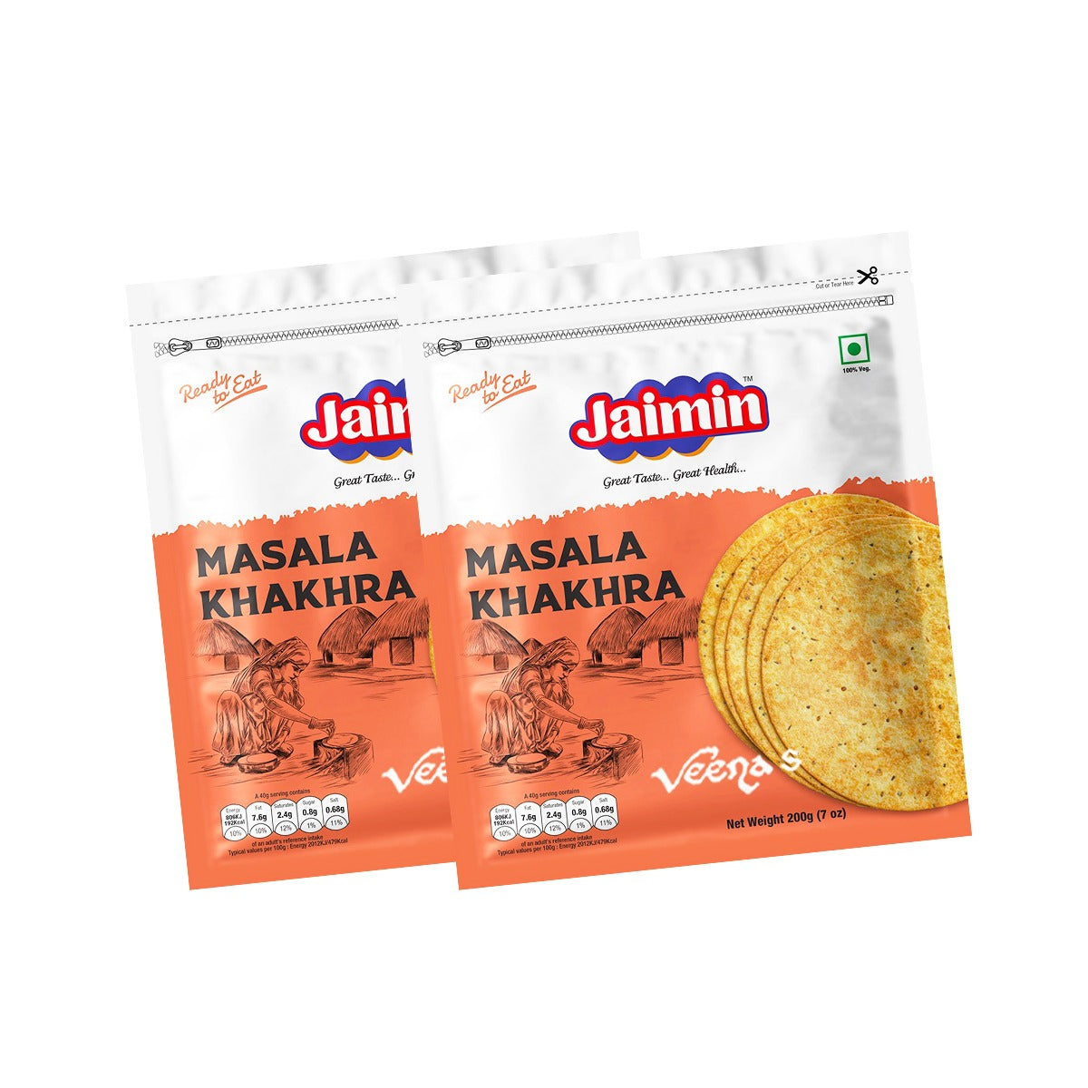 Jaimin Masala Khakhra 200g (Pack of 2)