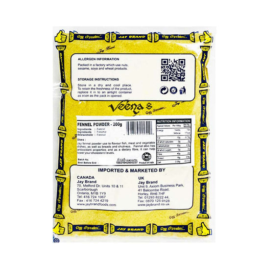 Jay Brand Fennel Powder 200g
