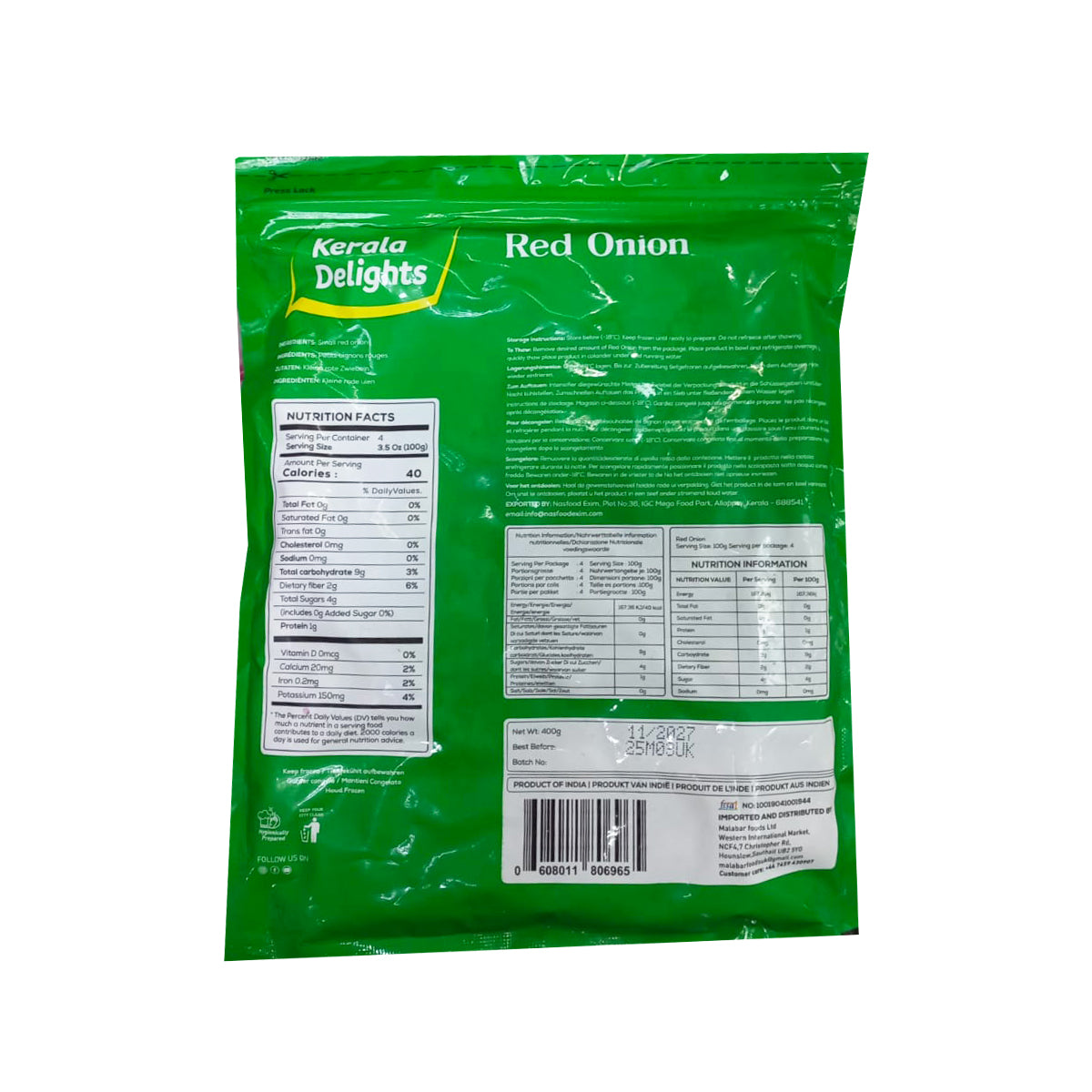 Buy Kerala Delights Red Onion 400g
at Veenas.com - Online Indian Grocery Store UK