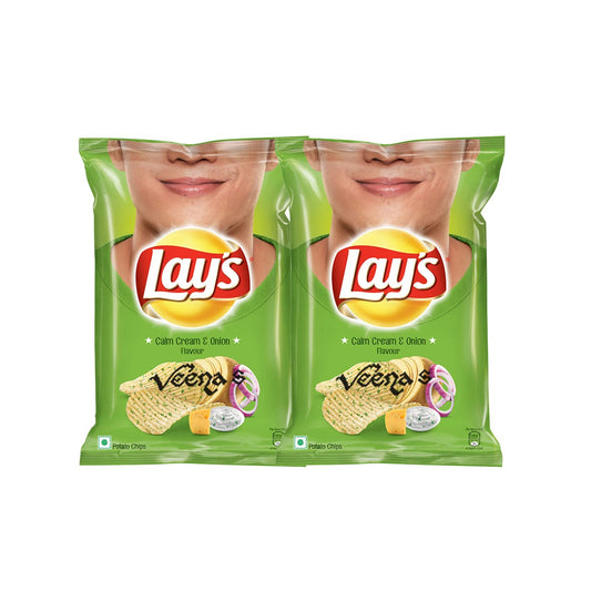 Lays  Cream and Onion (Pack of 2) 50gm