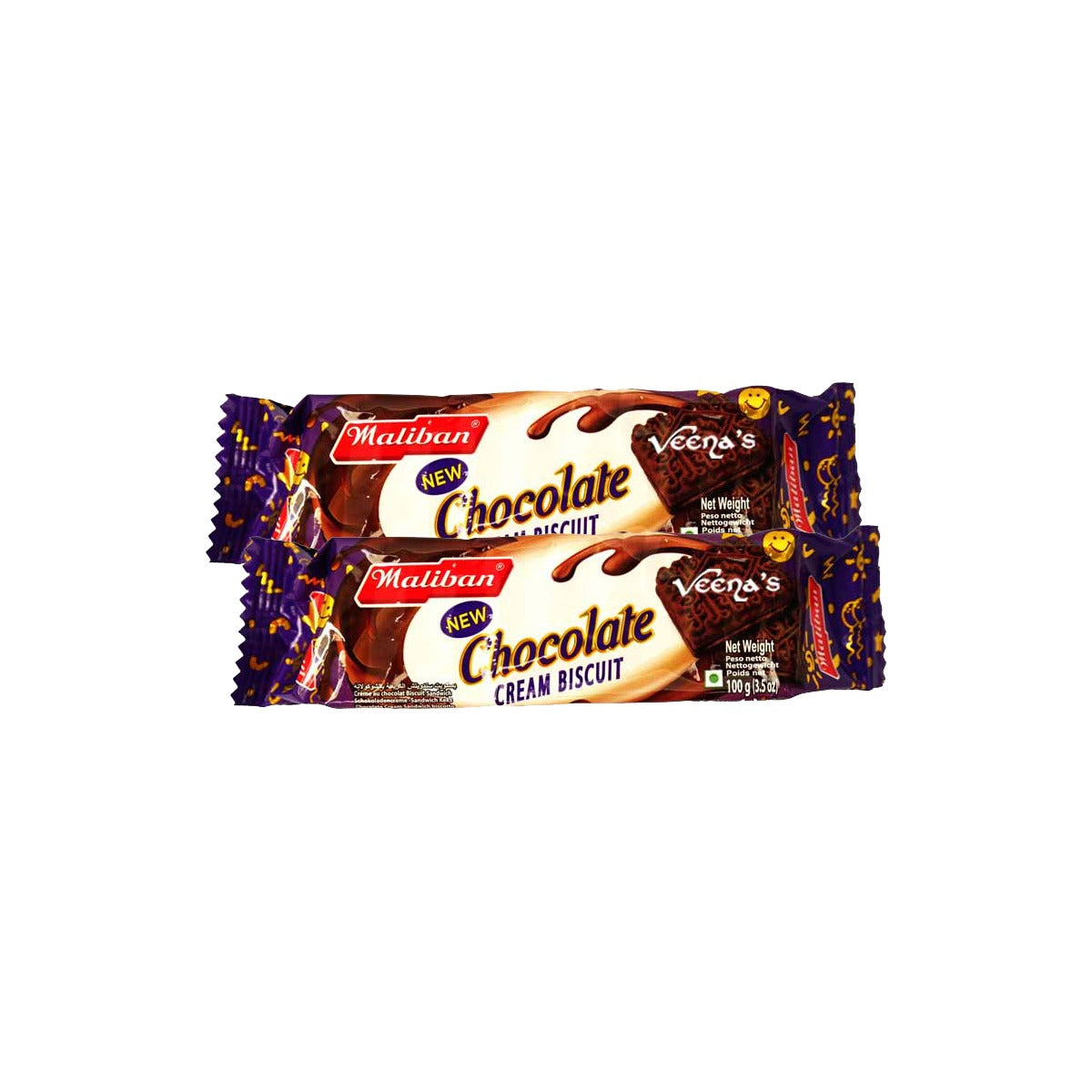 Buy Maliban Chocolate Cream Biscuit 100g (Pack of 2) at Veenas.com - Online Indian Grocery Store UK