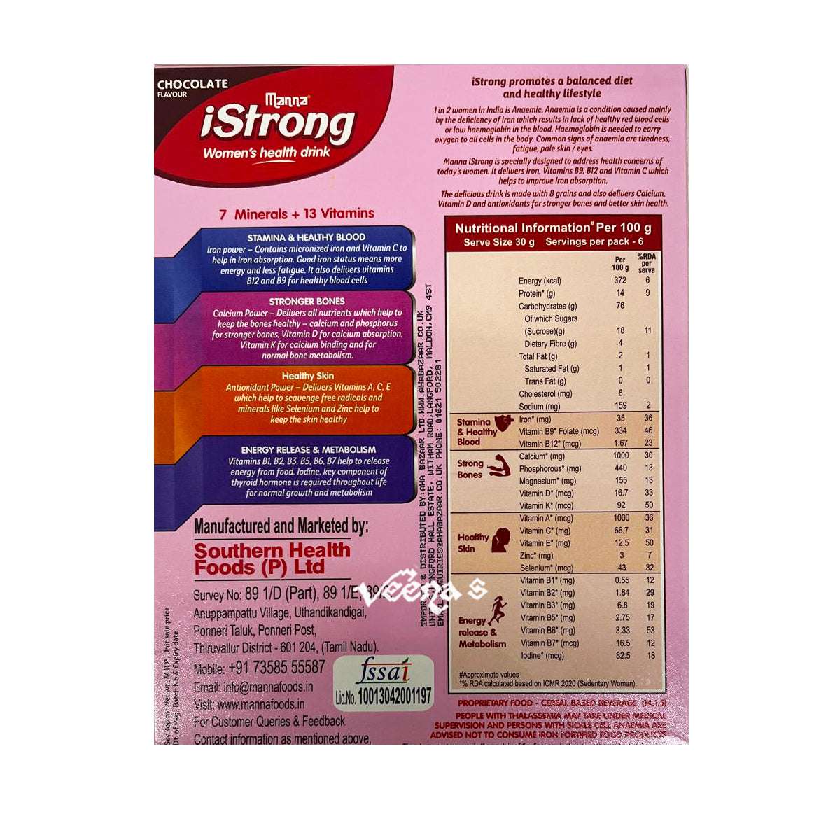 Manna IStrong Women’s Health Drink (Chocolate) 200G