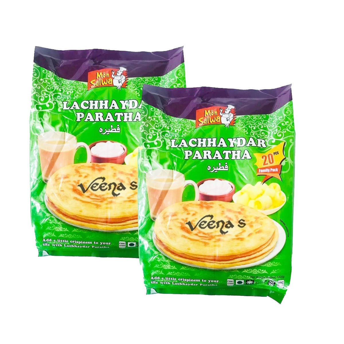 Mon Salwa Lachha Family Paratha 20pcs(Pack of 2)