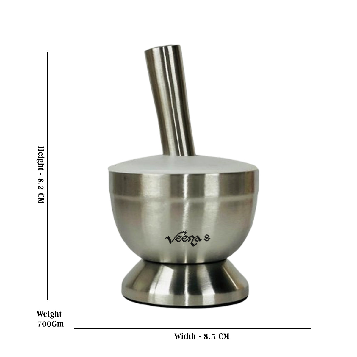 Stainless Steel Motor and Pestle
