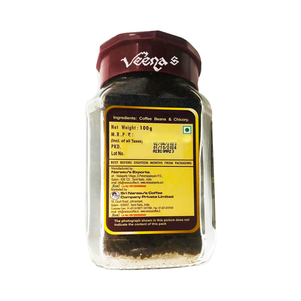 Buy Narasu's Red Instant Strong Coffee 100g at Veenas.com - Online Indian Grocery Store UK