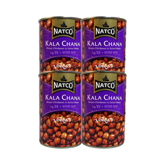 Natco Kala Chana in Salted Water 400g (Pack Of 4)