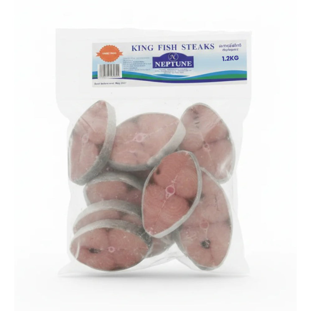 Buy Neptune King Fish Steaks 1.2kg at Veenas.com - Online Indian Grocery Store UK