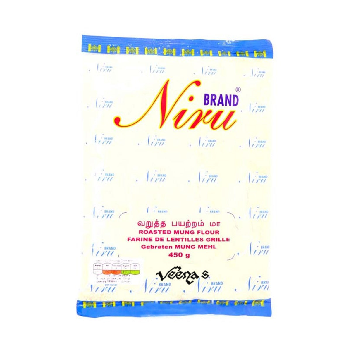Buy Niru Roasted Mung Flour 450g at Veenas.com - Online Indian Grocery Store UK