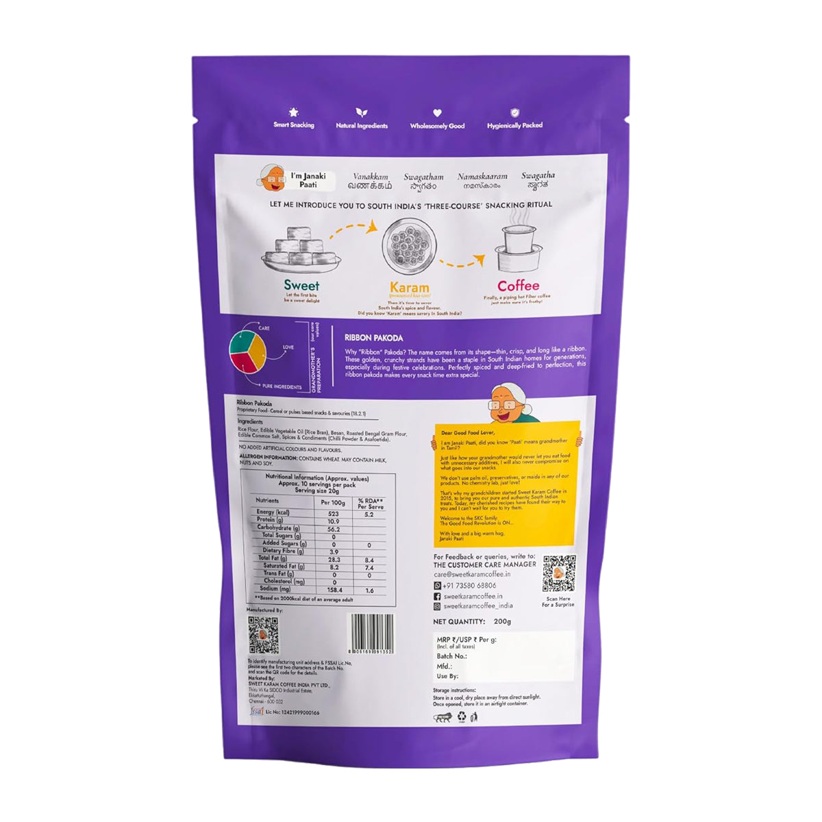 Buy SKC Ribbon Pakoda 180g at Veenas.com - Online Indian Grocery Store UK