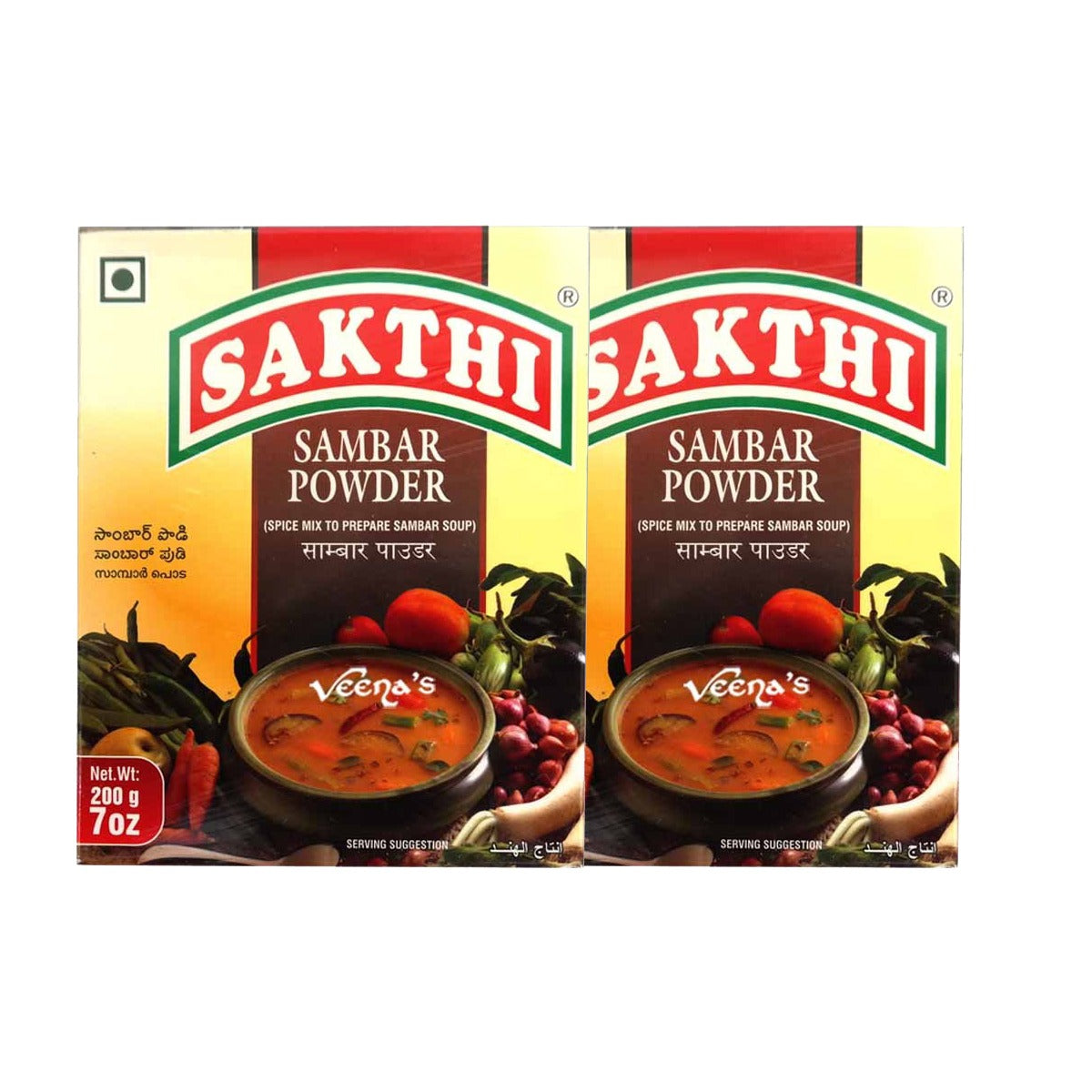 Buy Sakthi Sambar Masala 200g (Pack of 2) at Veenas.com - Online Indian Grocery Store UK
