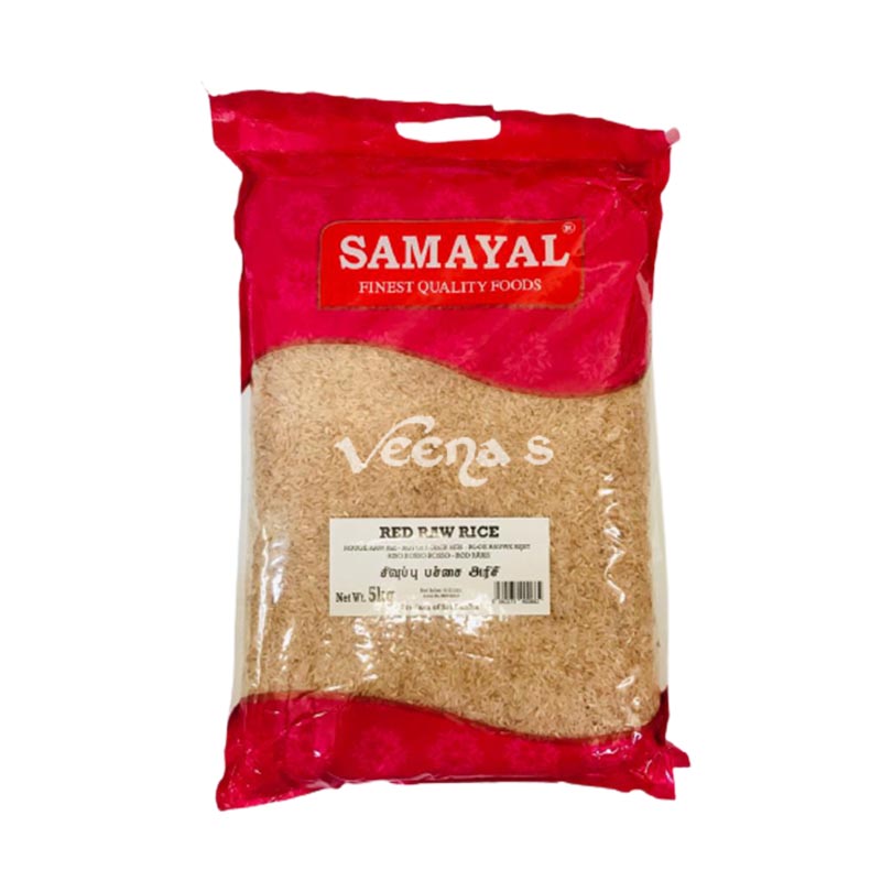 Buy Samayal Red Raw Rice 5kg at Veenas.com - Online Indian Grocery Store UK