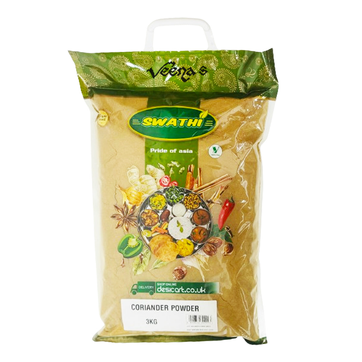 Buy Swathi Coriander Powder 3kg at Veenas.com - Online Indian Grocery Store UK