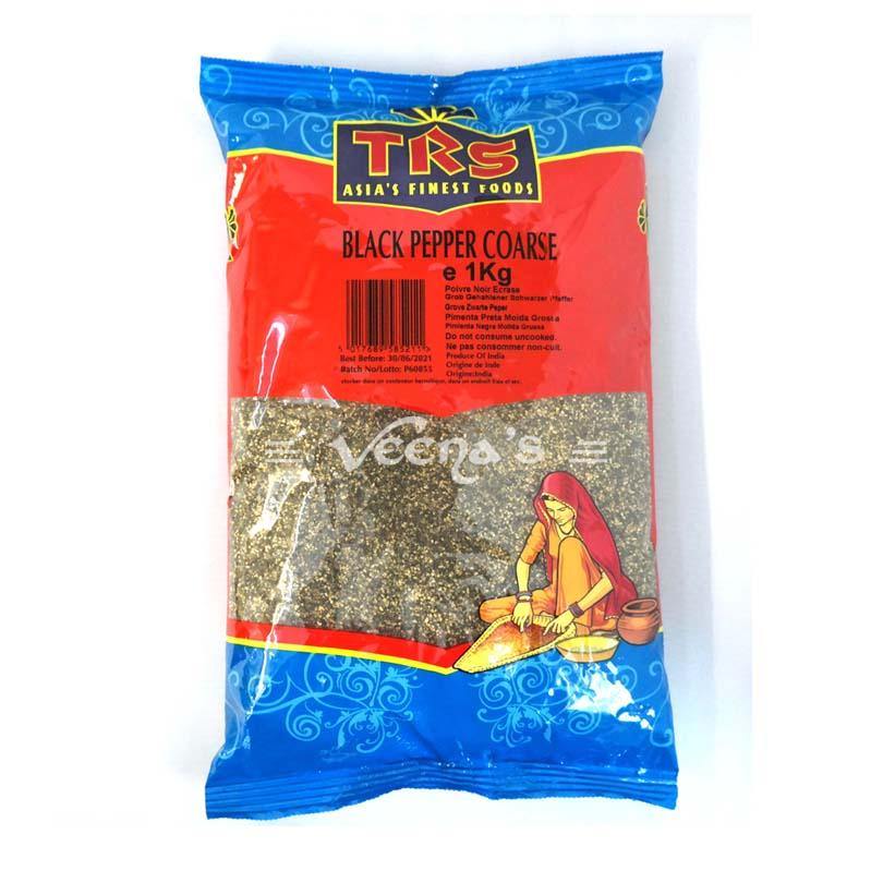 Buy TRS Black Pepper Coarse 1kg at Veenas.com - Online Indian Grocery Store UK