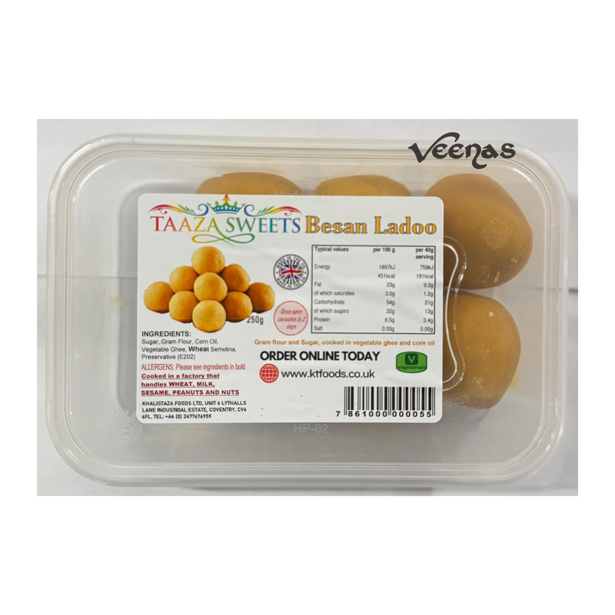 Taaza Sweets Besan Ladoo 250g