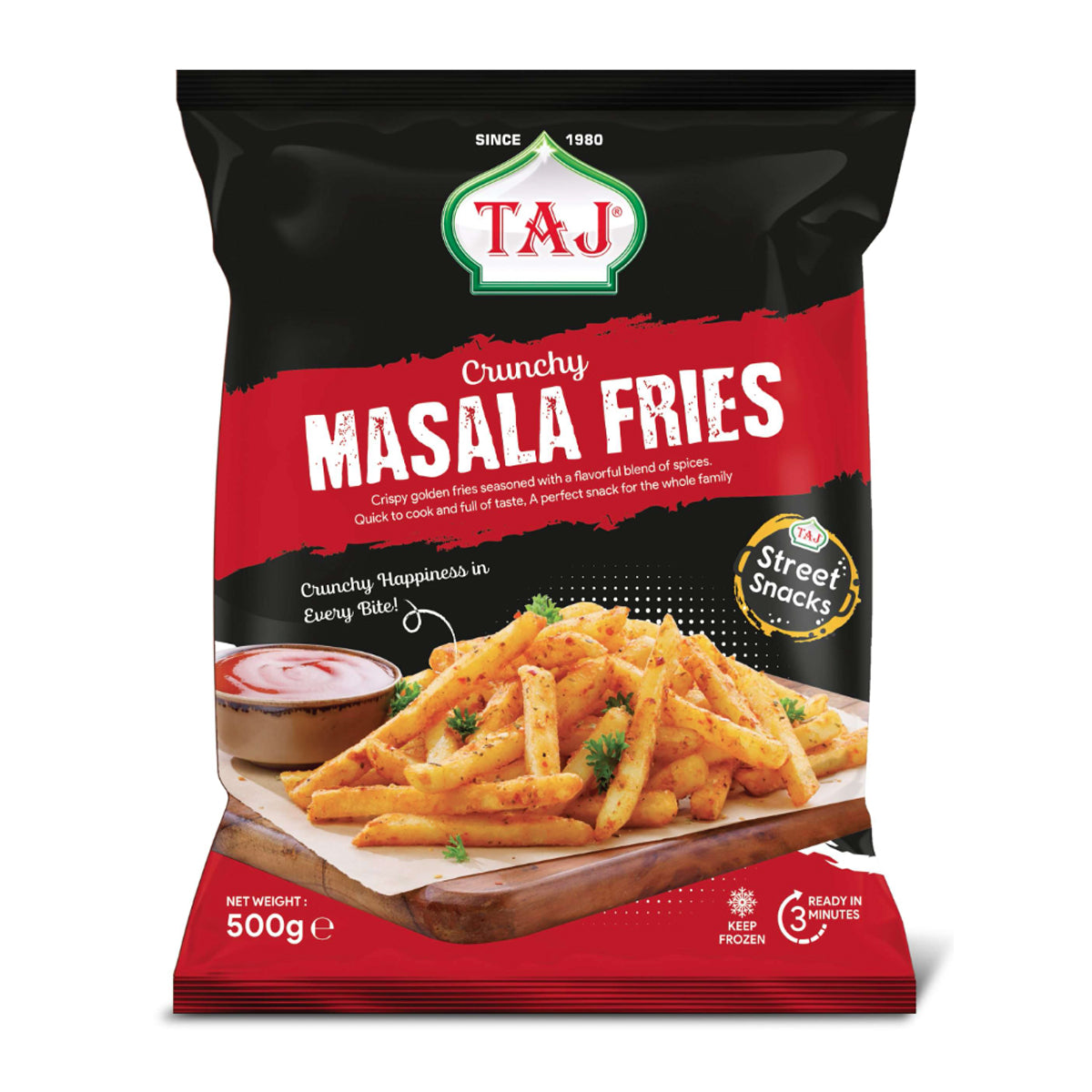 Buy Taj Crunchy Masala Fries 500g at Veenas.com - Online Indian Grocery Store UK