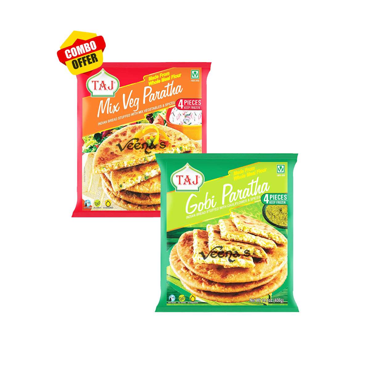 Taj Gobi and Mix Veg Paratha - Combo Pack