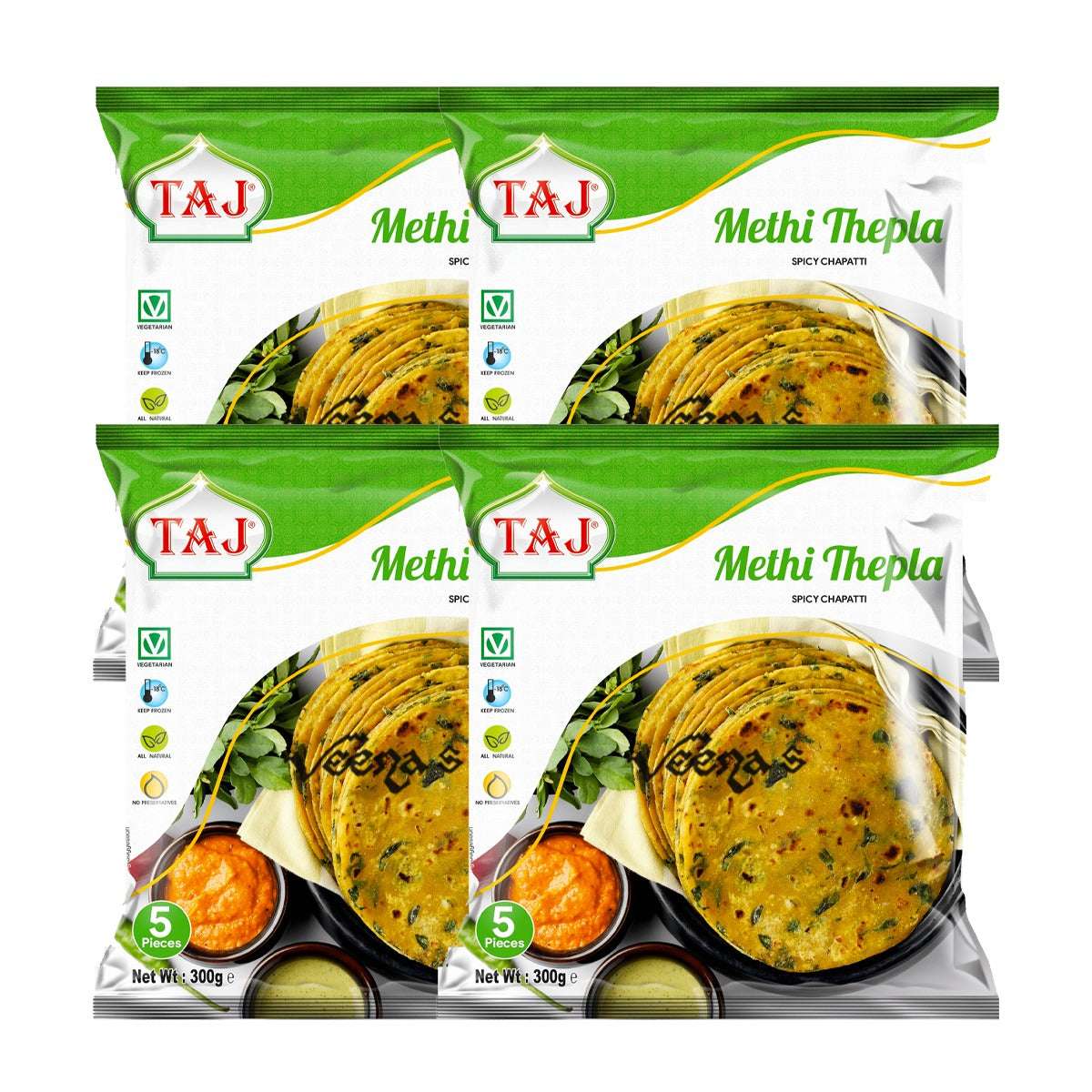 Taj Methi Thepla 300g (Pack of 4)