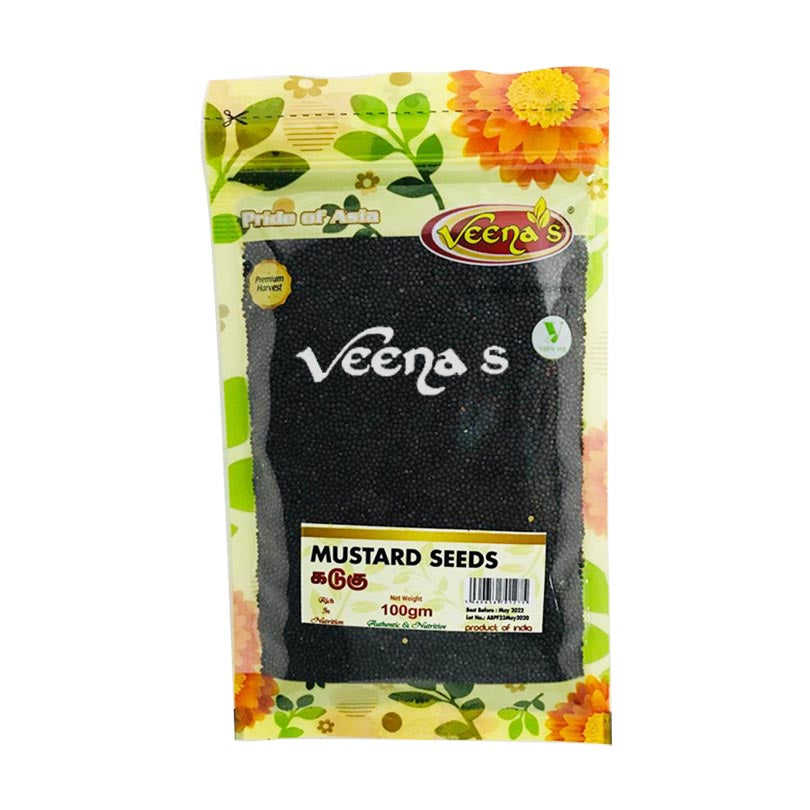 Buy Veenas-Mustard-Seeds-100g at Veenas.com - Online Indian Grocery Store UK