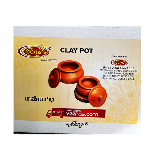 Veena's Clay Cooking Pot With Lid