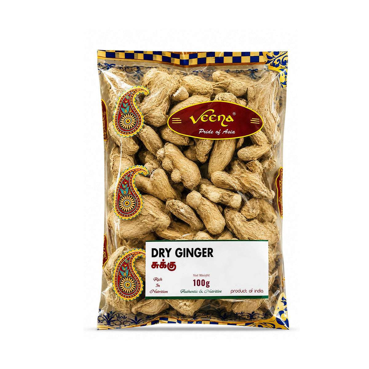Buy Veena's Dry Ginger 100g at Veenas.com - Online Indian Grocery Store UK