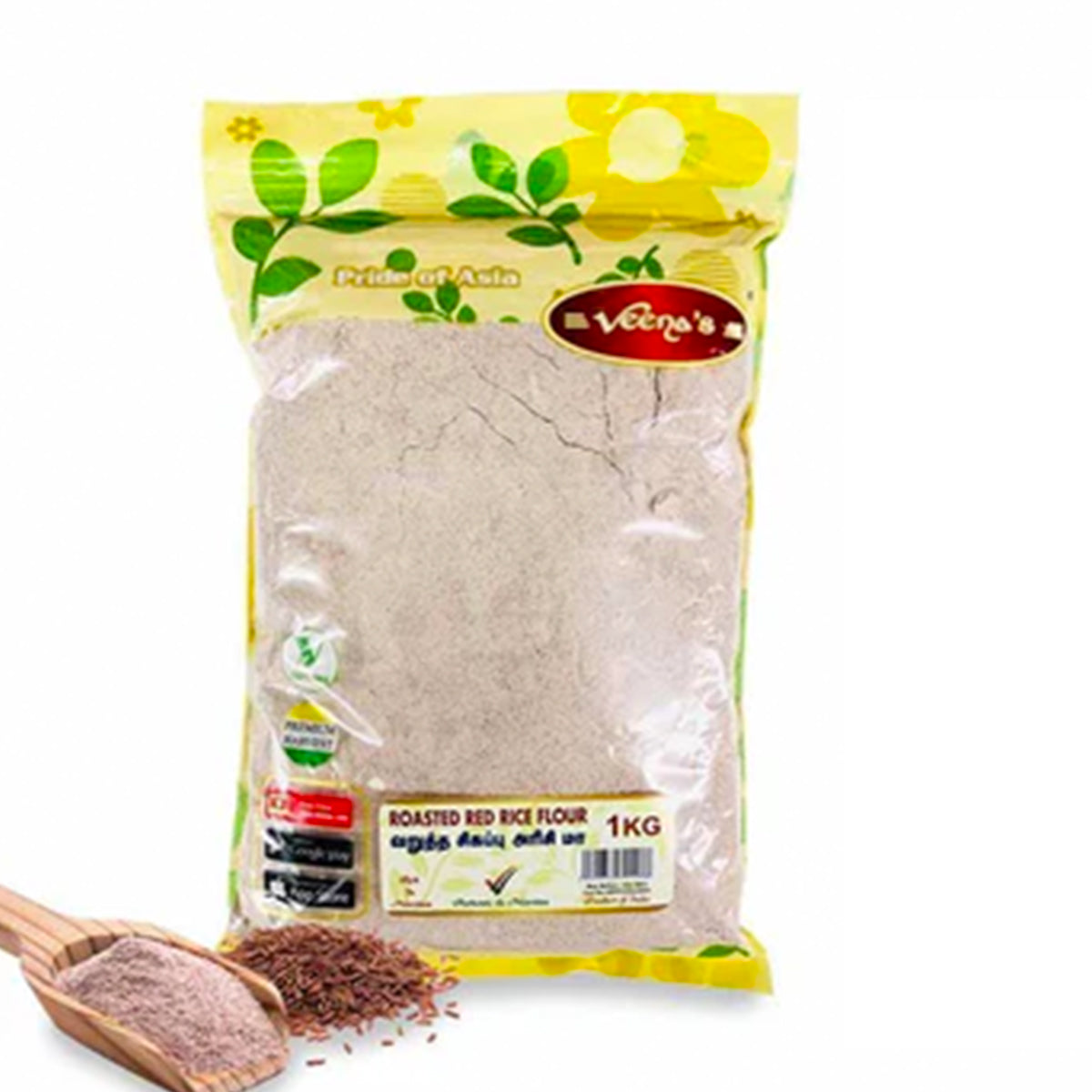 Buy Veena's Roasted Red Rice Flour 1kg at Veenas.com - Online Indian Grocery Store UK